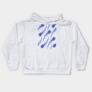 Peacock Feather Pattern Kids Hoodie